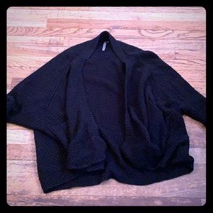 Mono B black shawl sweater